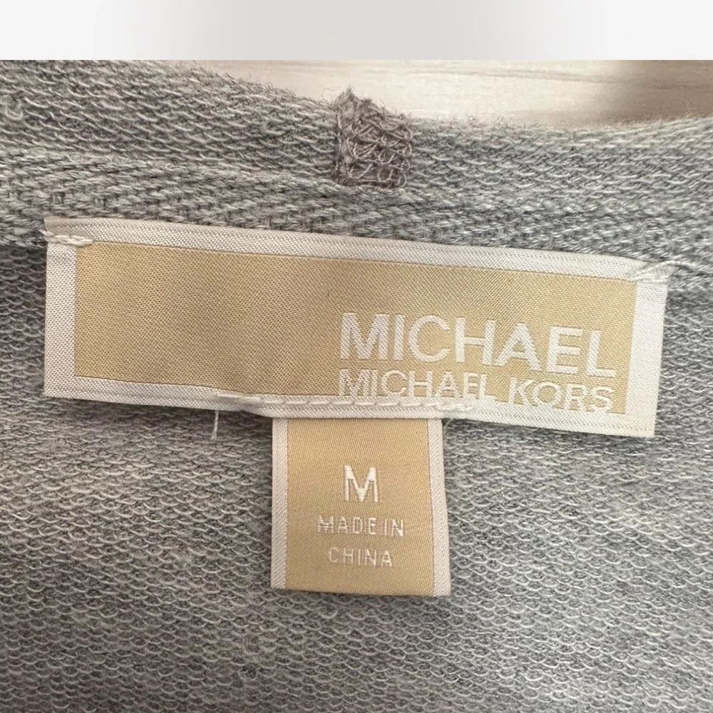 Michael Kors Gray Lace-Up Sweatshirt